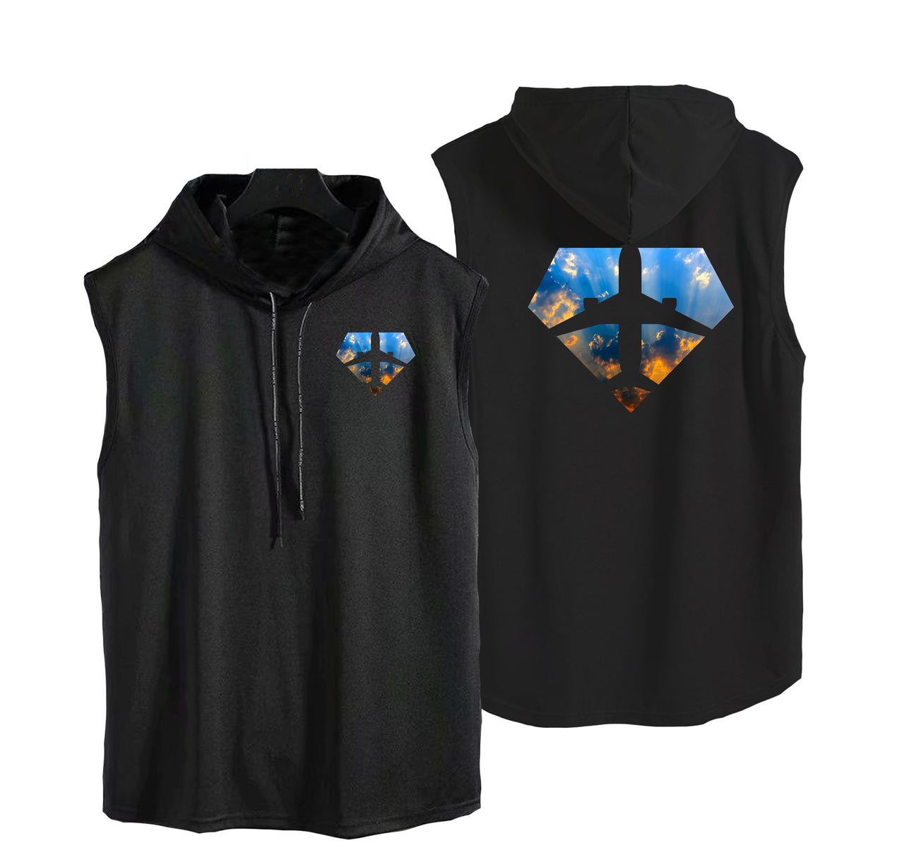 Supermen of The Skies (Sunrise) Designed Hooded Tank Tops