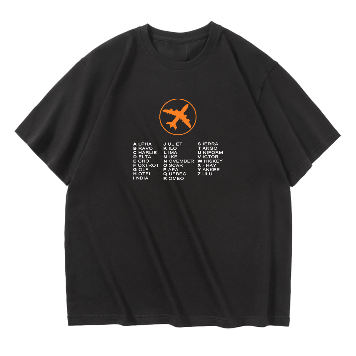 Aviation Alphabet 2 Designed Relax Fit T-Shirts