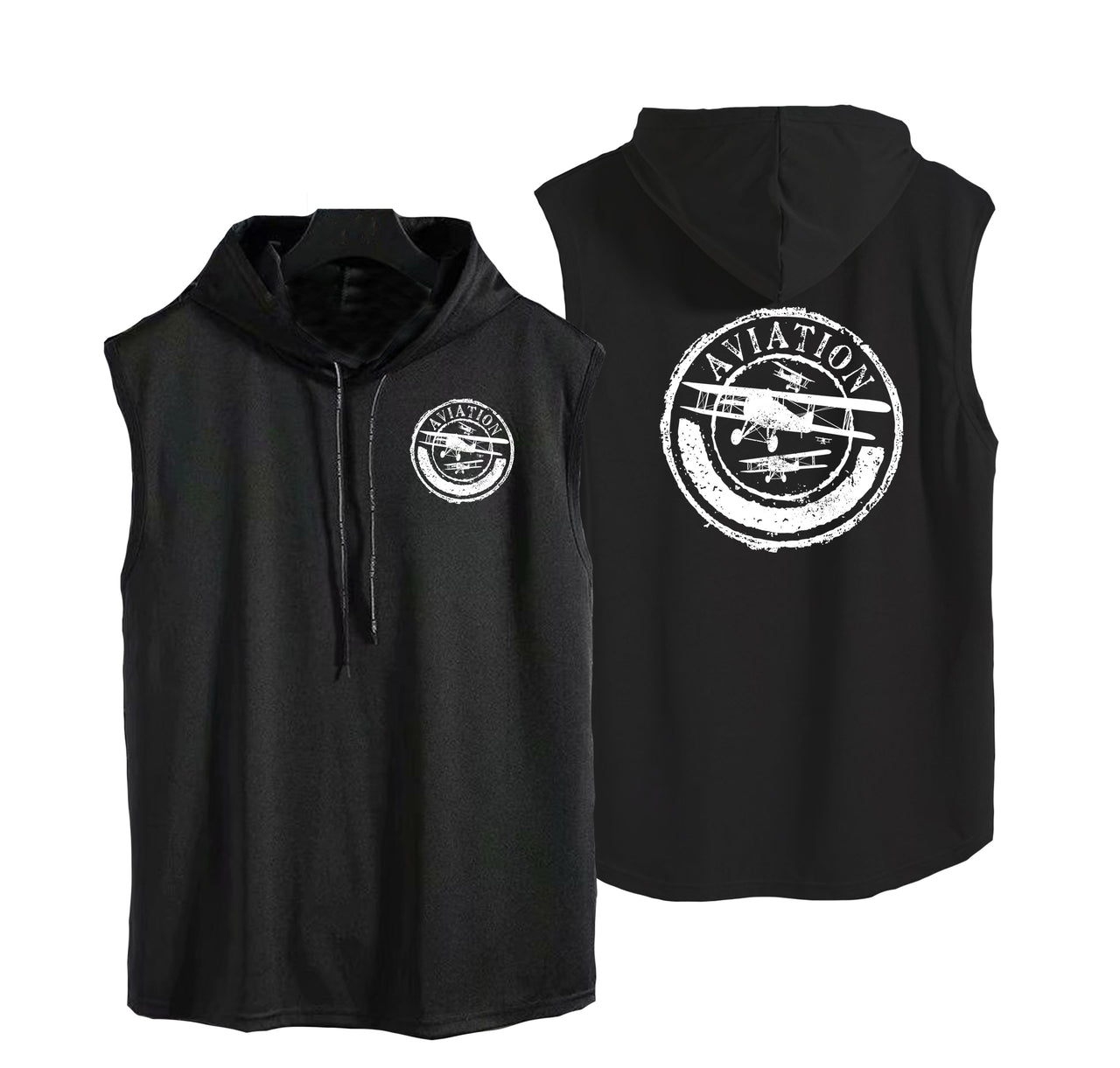 Aviation Lovers Designed Hooded Tank Tops