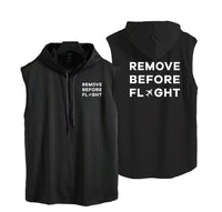 Thumbnail for Remove Before Flight Designed Hooded Tank Tops