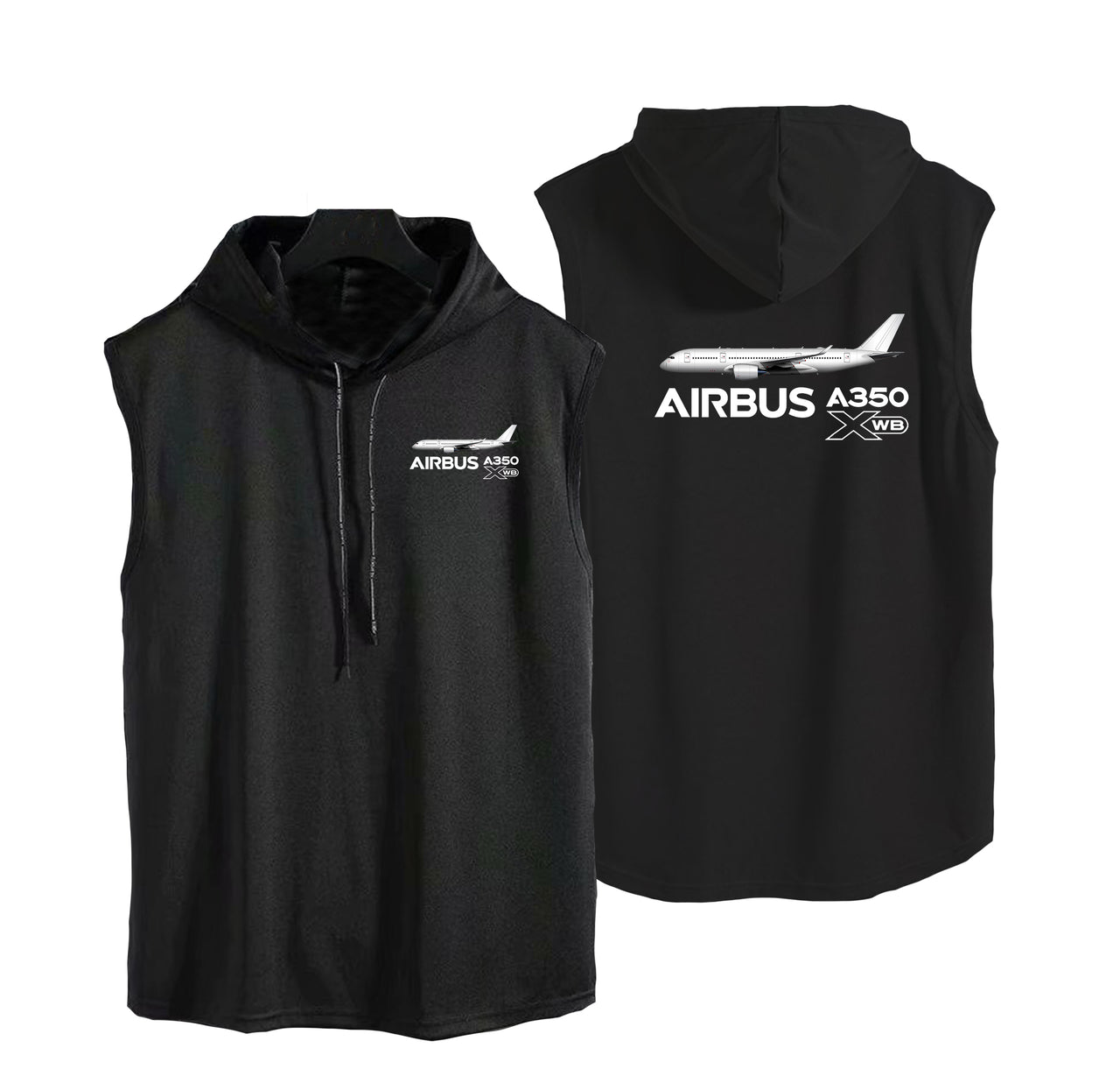 The Airbus A350 WXB Designed Hooded Tank Tops