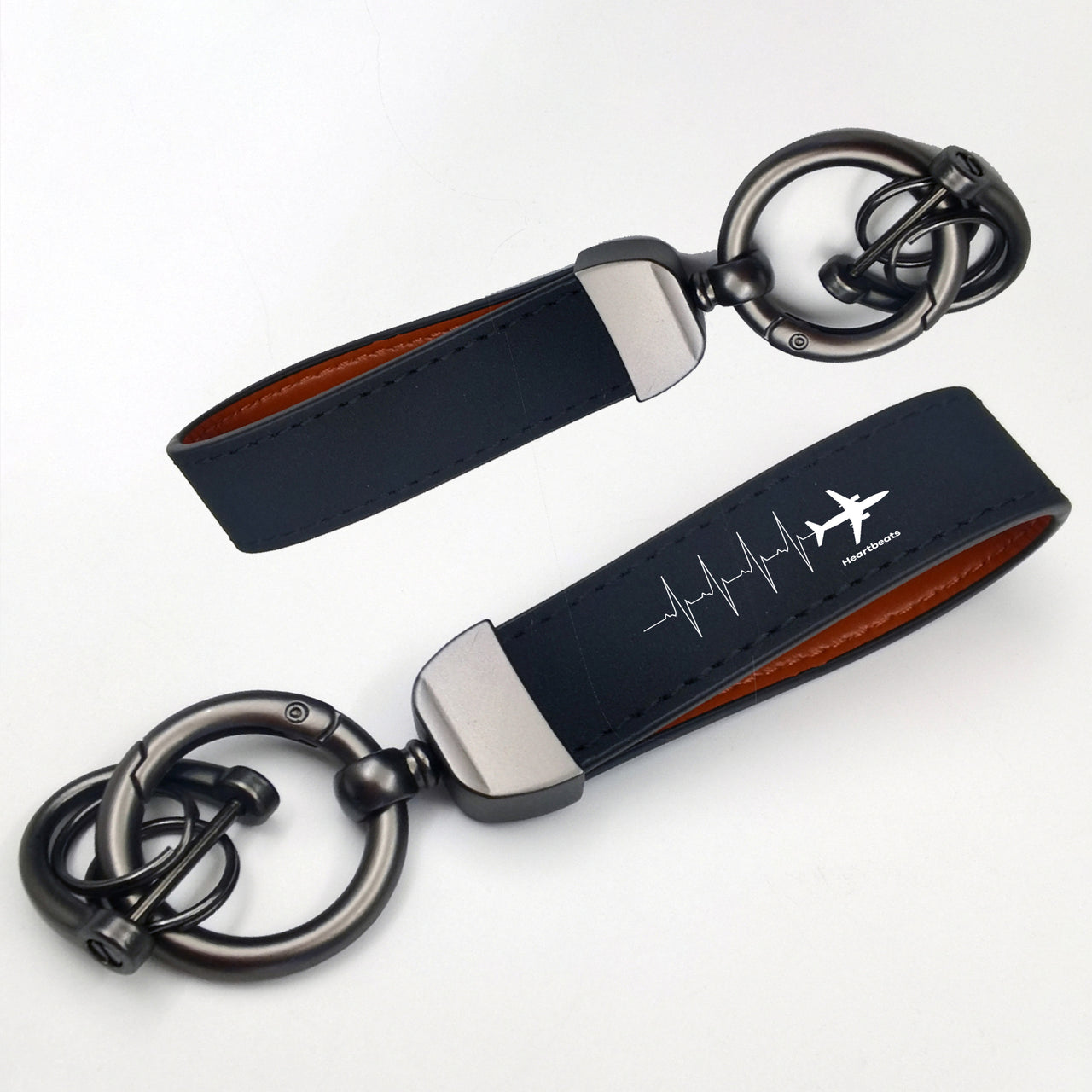 Aviation Heartbeats Design Horseshoe Buckle Key Chains