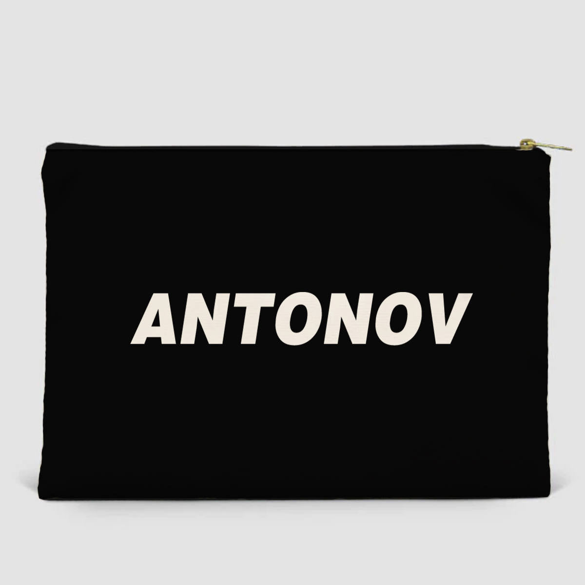 Antonov & Text Designed Zipper Pouch