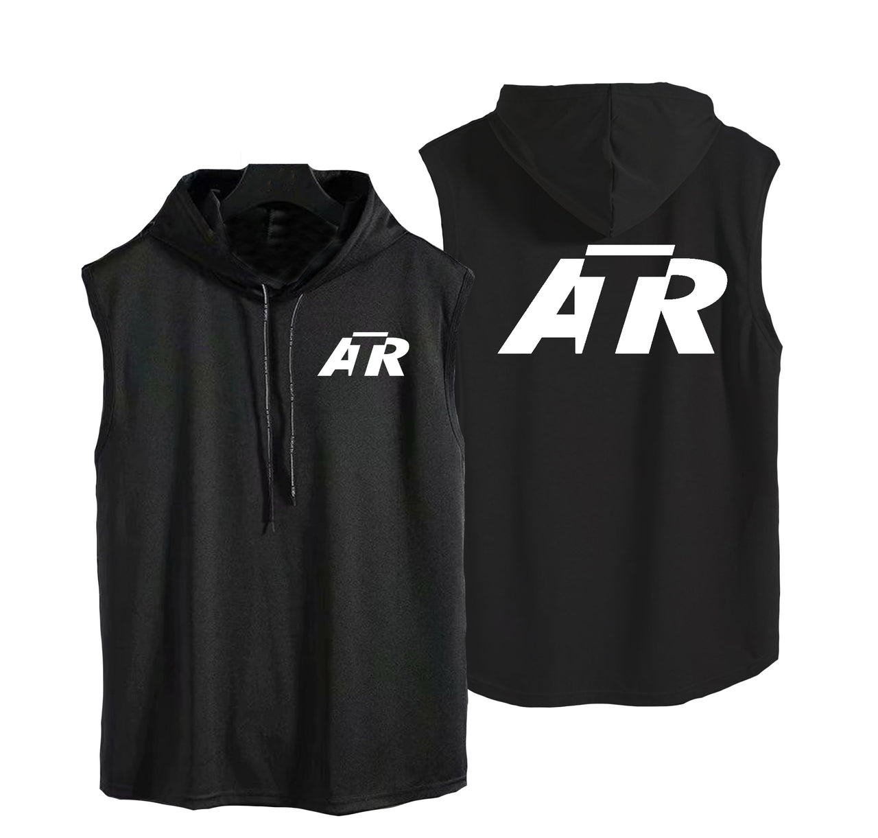 ATR & Text Designed Hooded Tank Tops