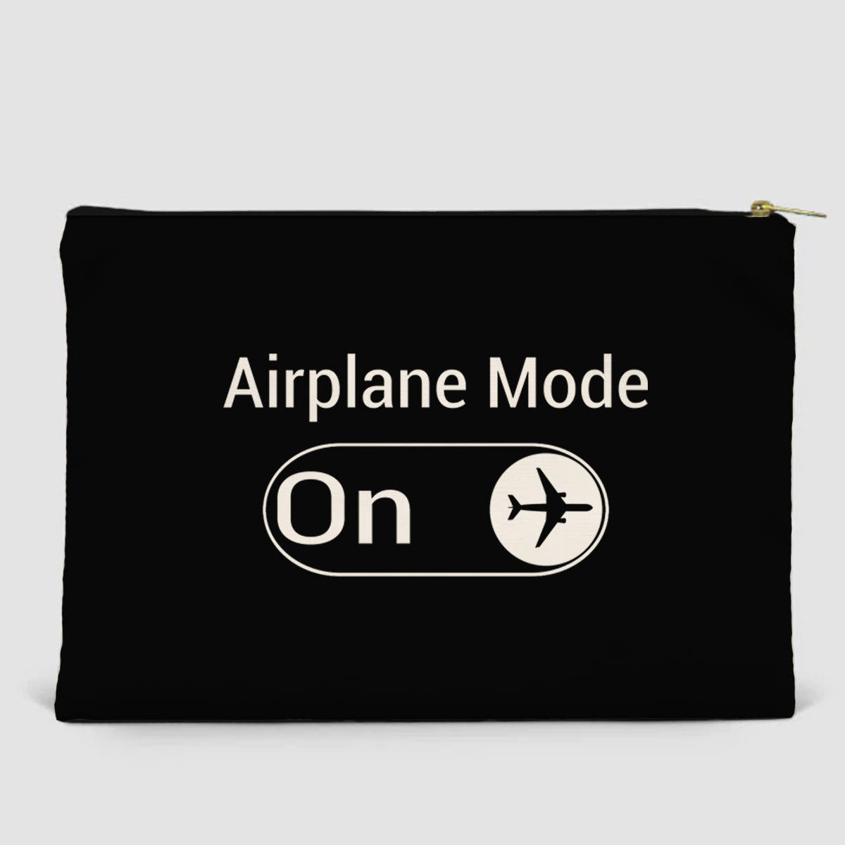 Airplane Mode On Designed Zipper Pouch