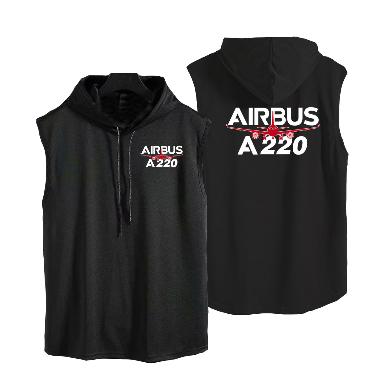 Amazing Airbus A220 Designed Hooded Tank Tops