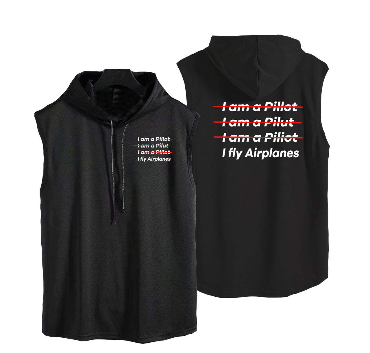 I Fly Airplanes Designed Hooded Tank Tops