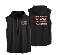 Thumbnail for I Fly Airplanes Designed Hooded Tank Tops