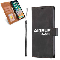 Thumbnail for Airbus A320 & Text Designed Leather Samsung S & Note Cases