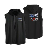 Thumbnail for Airbus A380 Love at first flight Designed Hooded Tank Tops