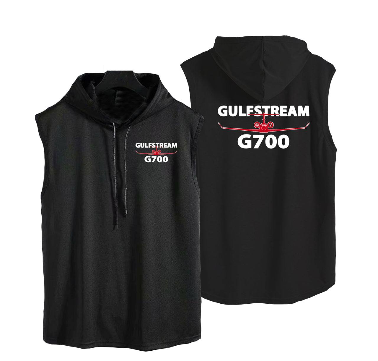 Amazing Gulfstream G700 Designed Hooded Tank Tops