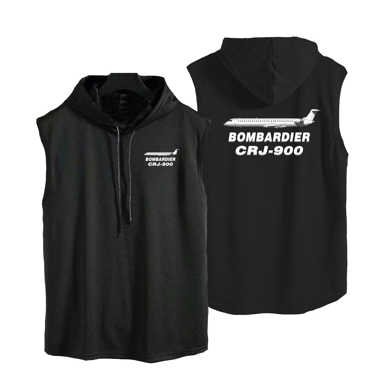 Bombardier CRJ-900 Designed Hooded Tank Tops