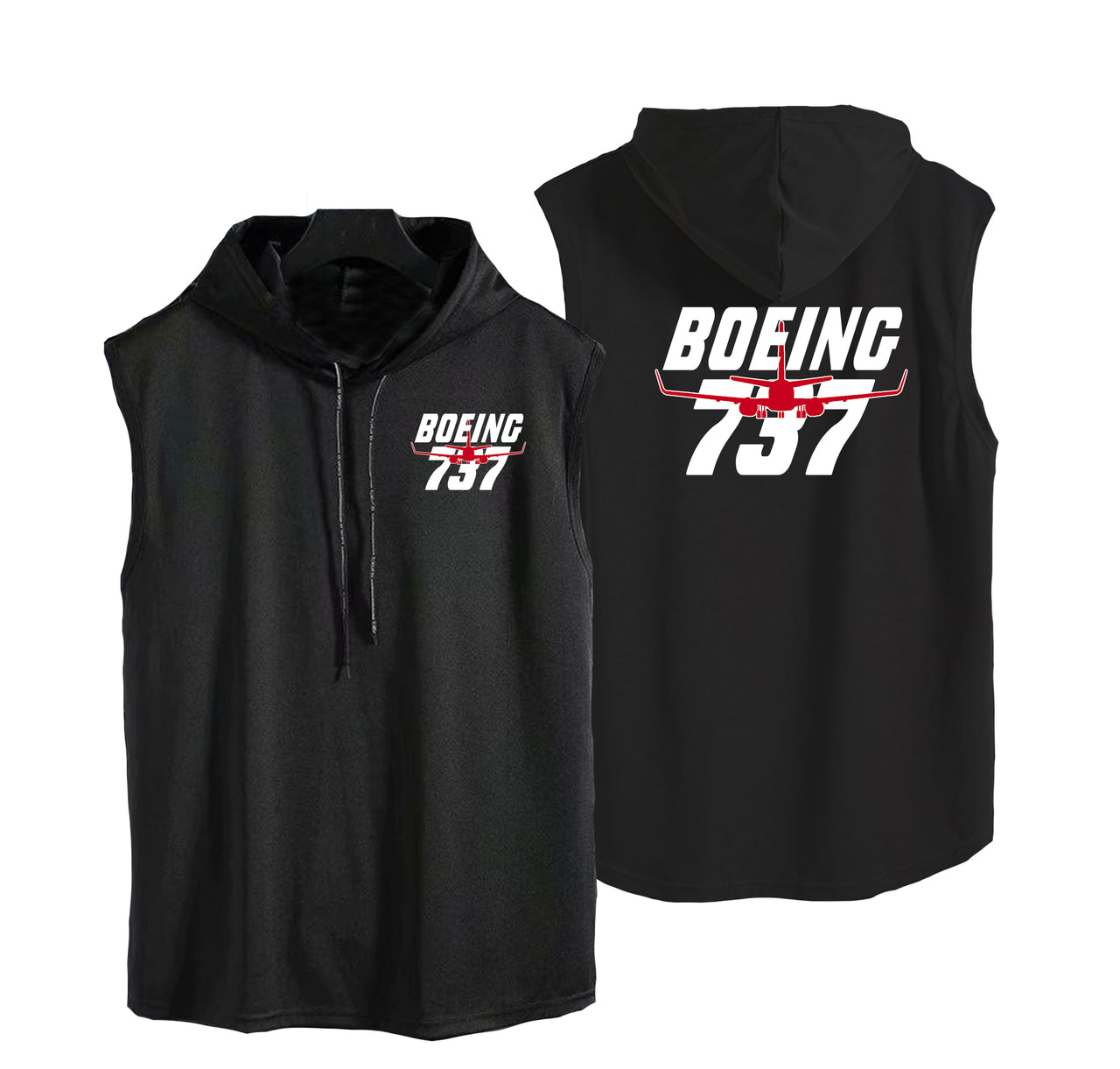 Amazing Boeing 737 Designed Hooded Tank Tops