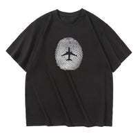 Thumbnail for Aviation Finger Print Designed Relax Fit T-Shirts