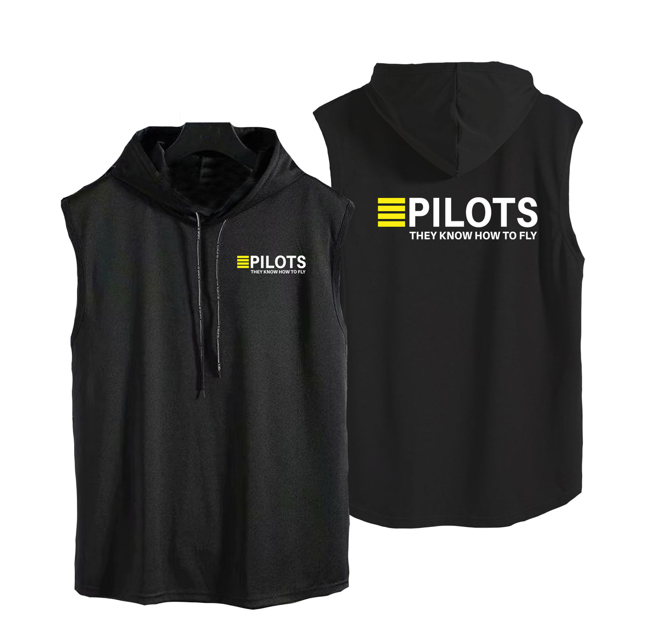 Pilots They Know How To Fly Designed Hooded Tank Tops