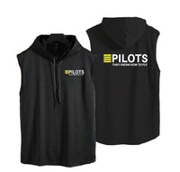 Thumbnail for Pilots They Know How To Fly Designed Hooded Tank Tops