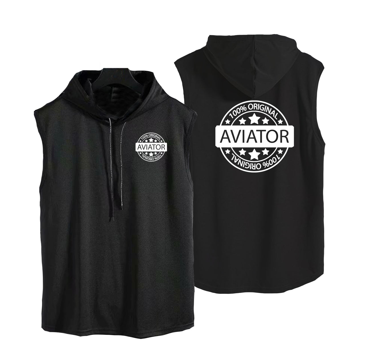 %100 Original Aviator Designed Hooded Tank Tops