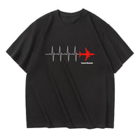 Thumbnail for Aviation Heartbeats Designed Relax Fit T-Shirts