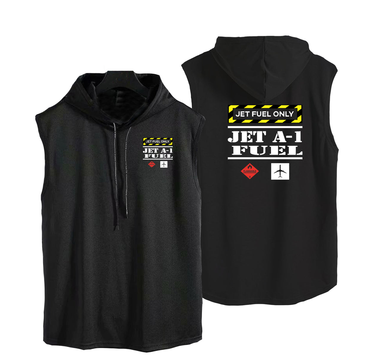 Jet Fuel Only Designed Hooded Tank Tops