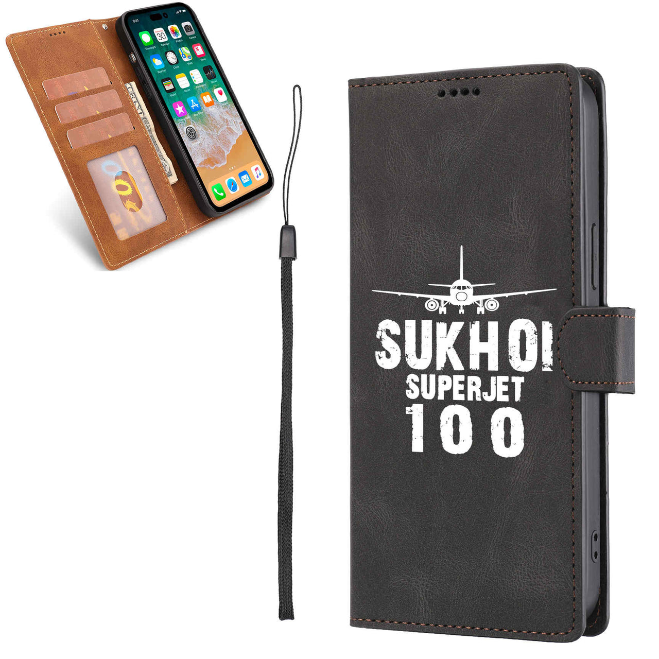 Sukhoi Superjet 100 & Plane Designed Leather Samsung S & Note Cases