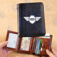 Thumbnail for Born To Fly & Badge Designed Leather Wallets