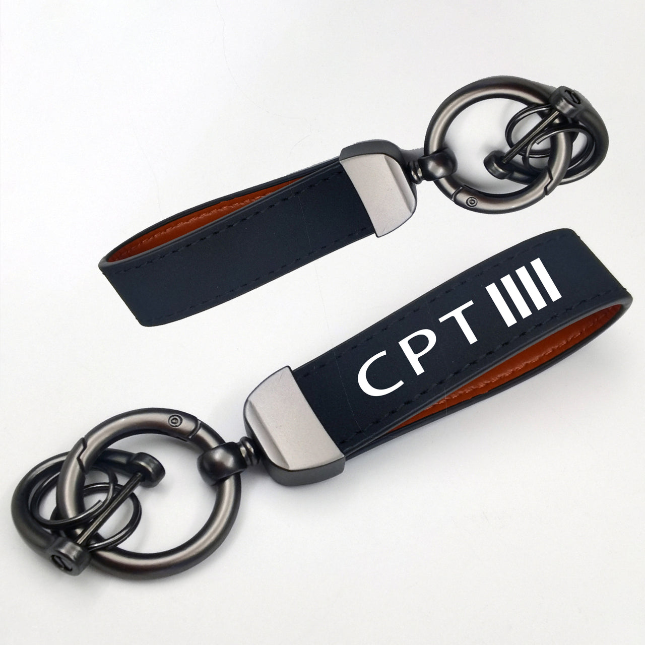 CPT & 4 Lines Design Horseshoe Buckle Key Chains