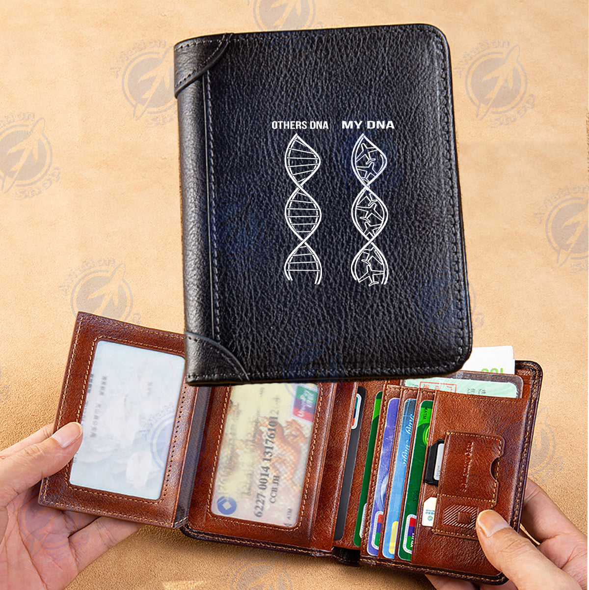 Aviation DNA Designed Leather Wallets