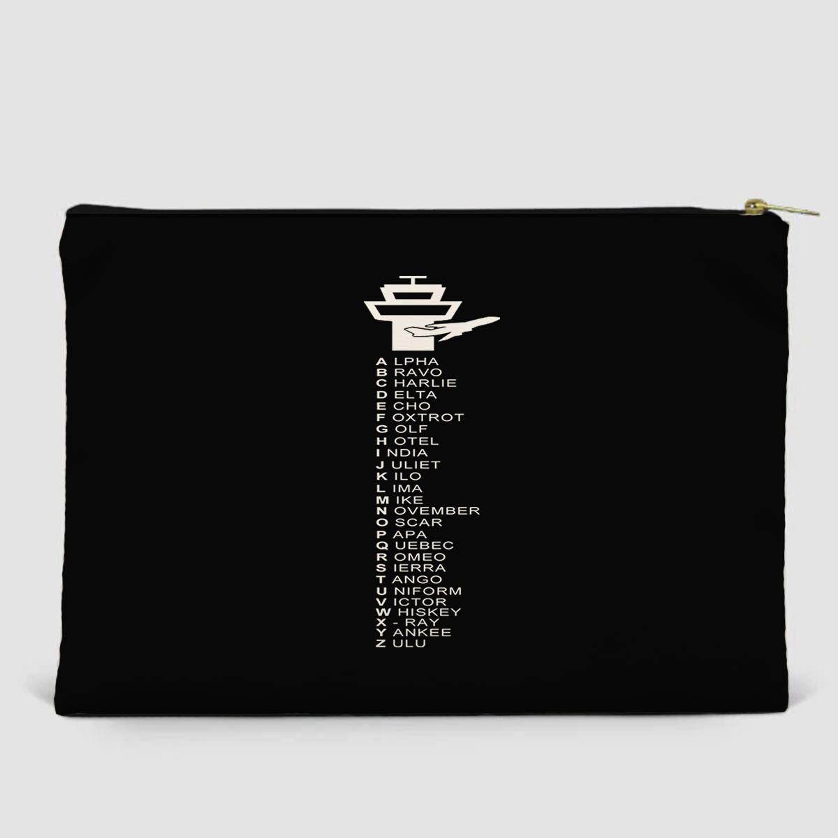 Aviation Alphabet Designed Zipper Pouch