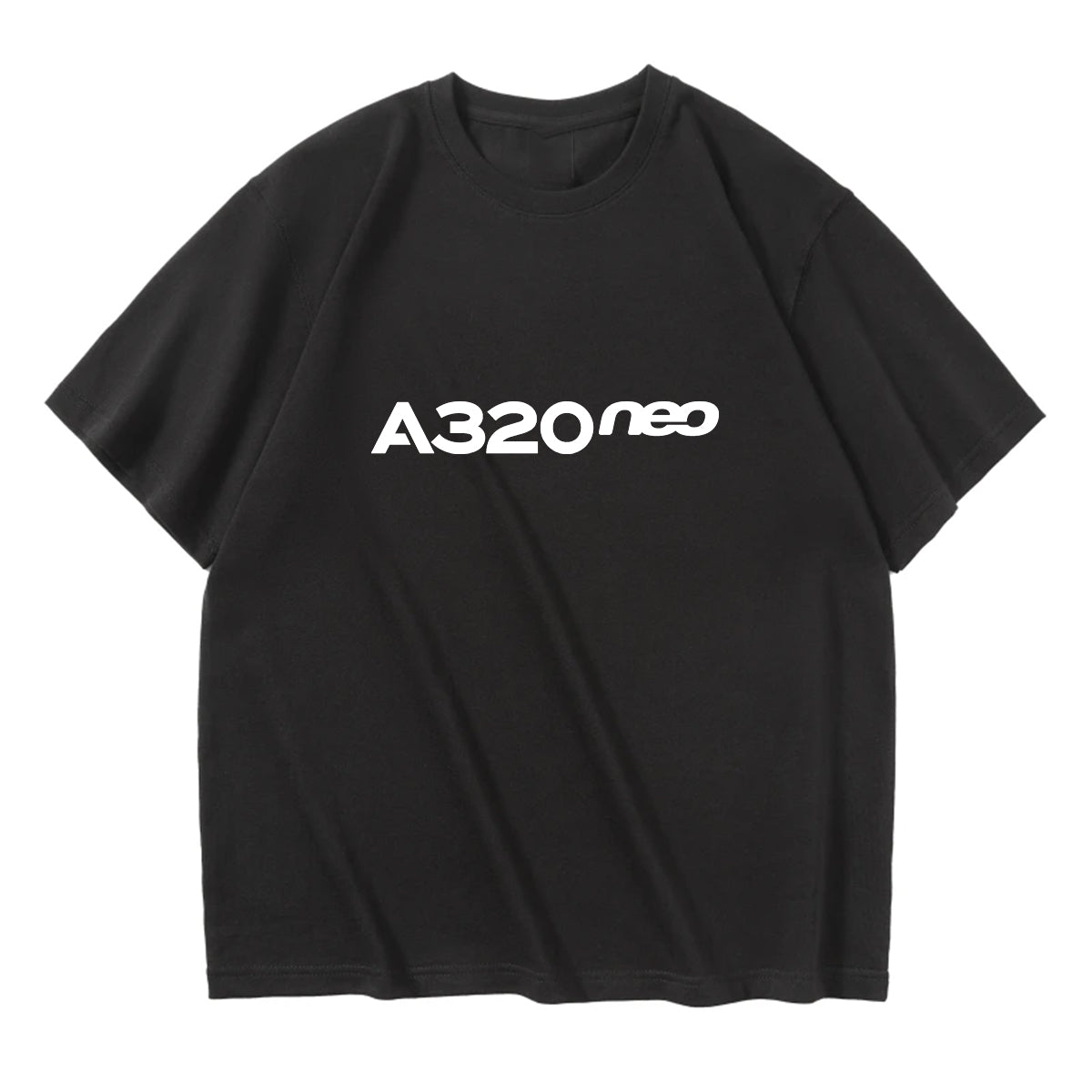 A320neo & Text Designed Relax Fit T-Shirts