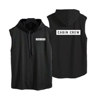 Thumbnail for Cabin Crew Text Designed Hooded Tank Tops