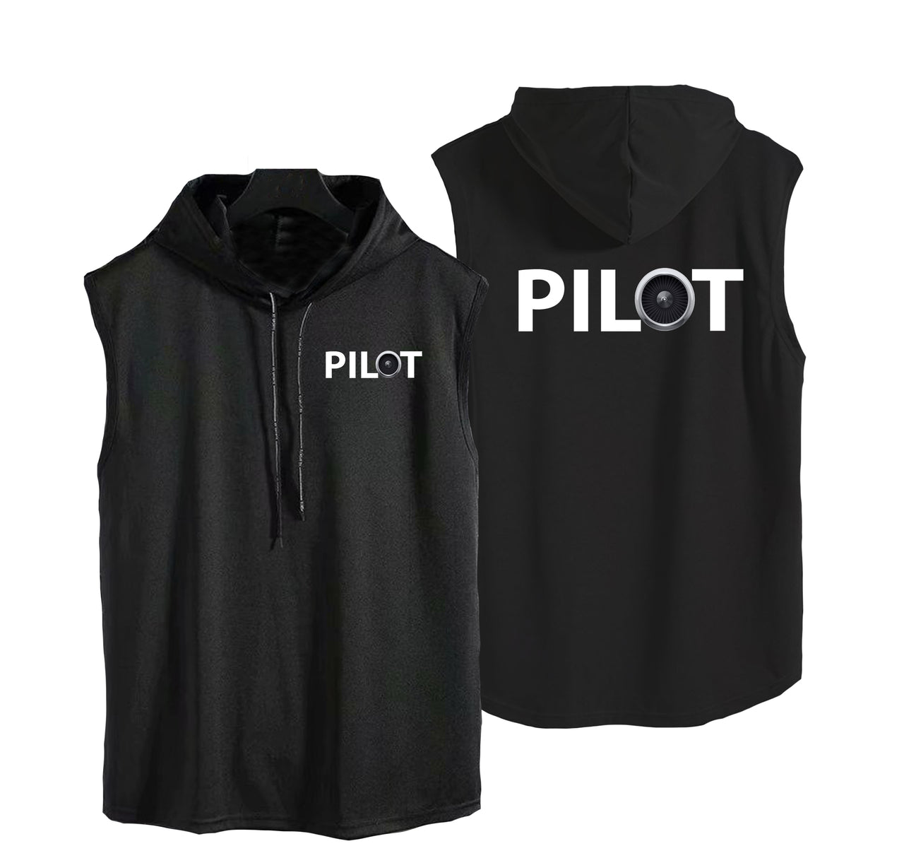 Pilot & Jet Engine Designed Hooded Tank Tops