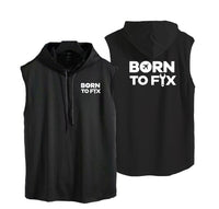 Thumbnail for Born To Fix Airplanes Designed Hooded Tank Tops