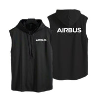 Thumbnail for Airbus & Text Designed Hooded Tank Tops