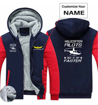 Thumbnail for Helicopter Pilots Get It Up Faster Designed Zipped Sweatshirts