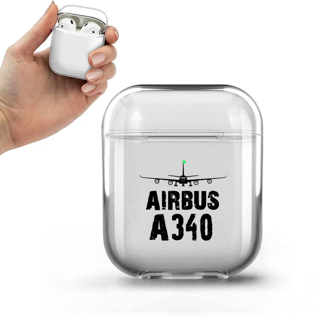 Airbus A340 & Plane Designed Transparent Earphone AirPods Cases