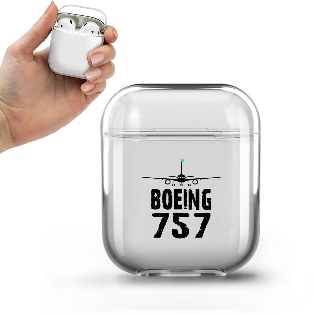 Boeing 757 & Plane Designed Transparent Earphone AirPods Cases