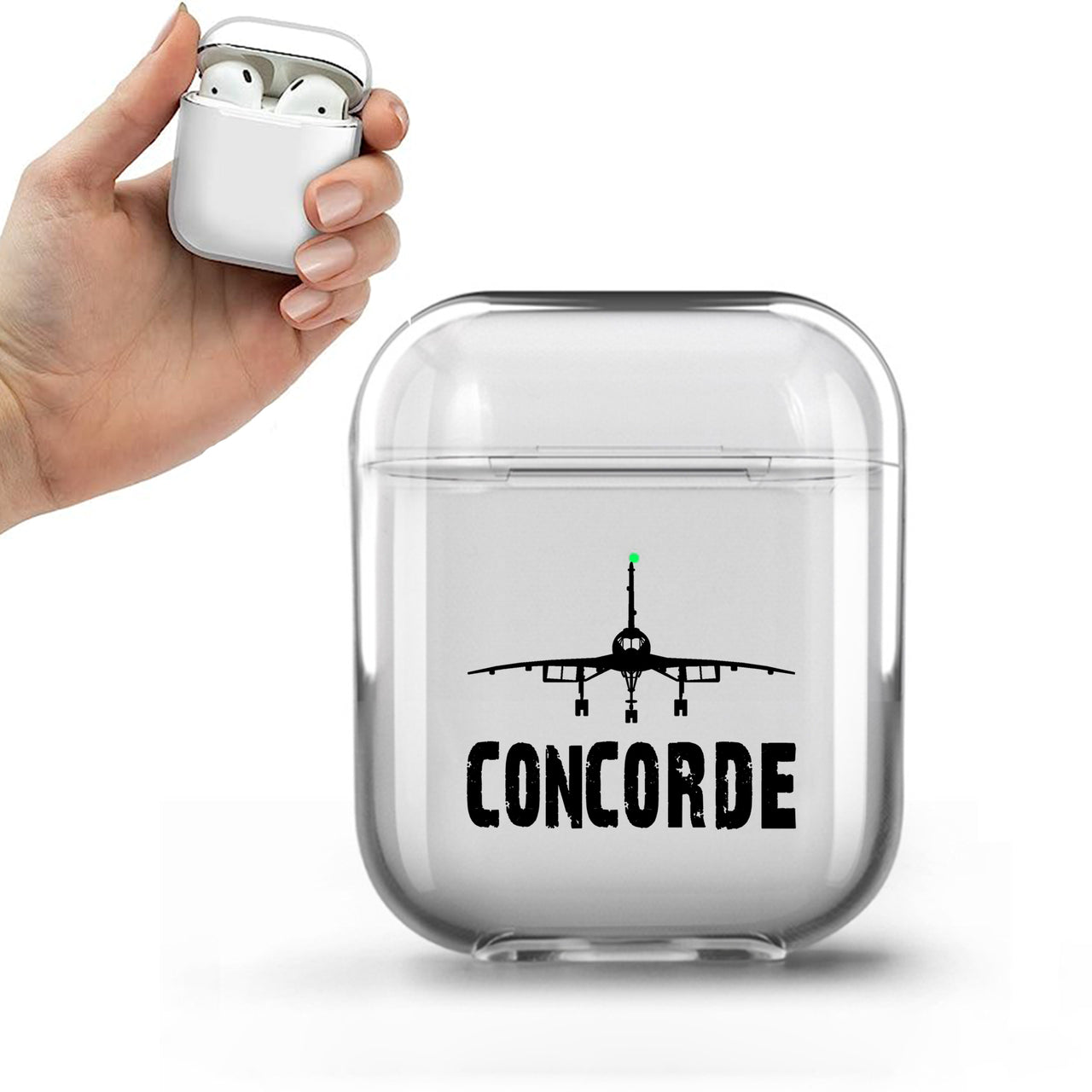 Concorde & Plane Designed Transparent Earphone AirPods Cases