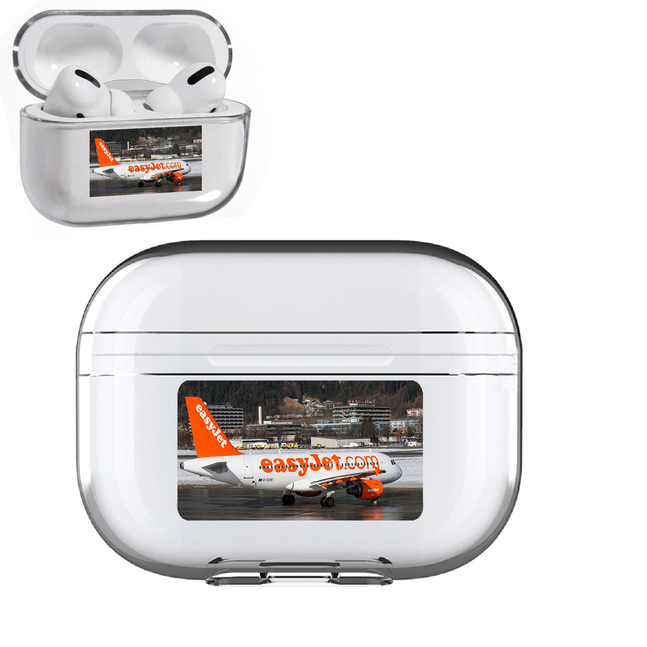 Easyjet's A320 Designed Transparent Earphone AirPods "Pro" Cases