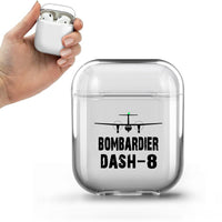 Thumbnail for Bombardier Dash-8 & Plane Designed Transparent Earphone AirPods Cases