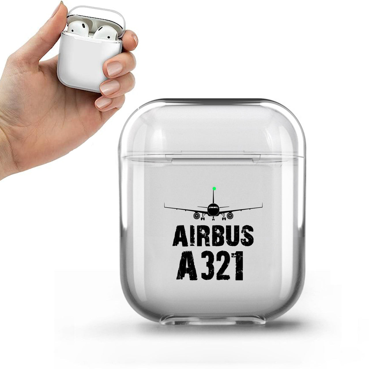 Airbus A321 & Plane Designed Transparent Earphone AirPods Cases