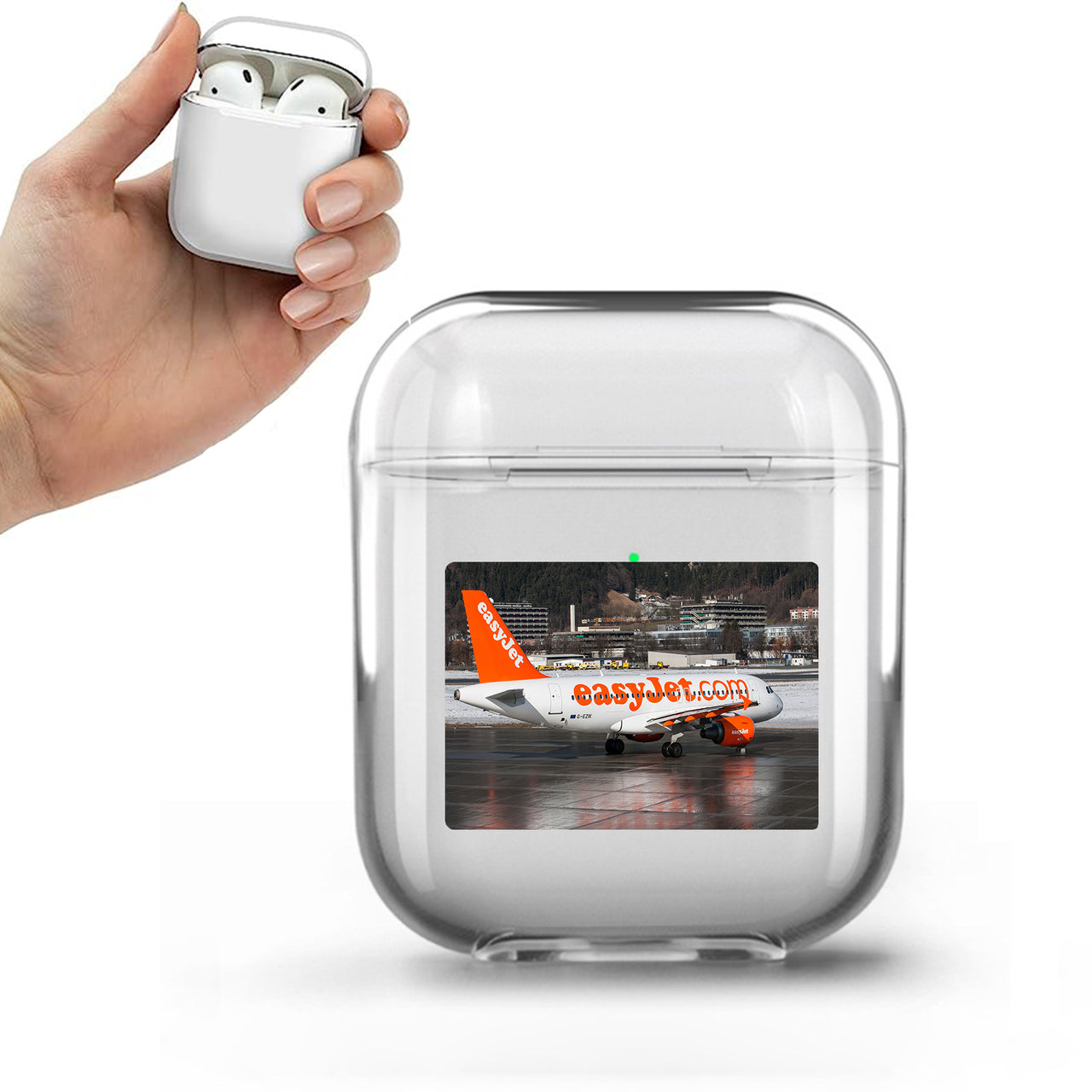 Easyjet's A320 Designed Transparent Earphone AirPods Cases