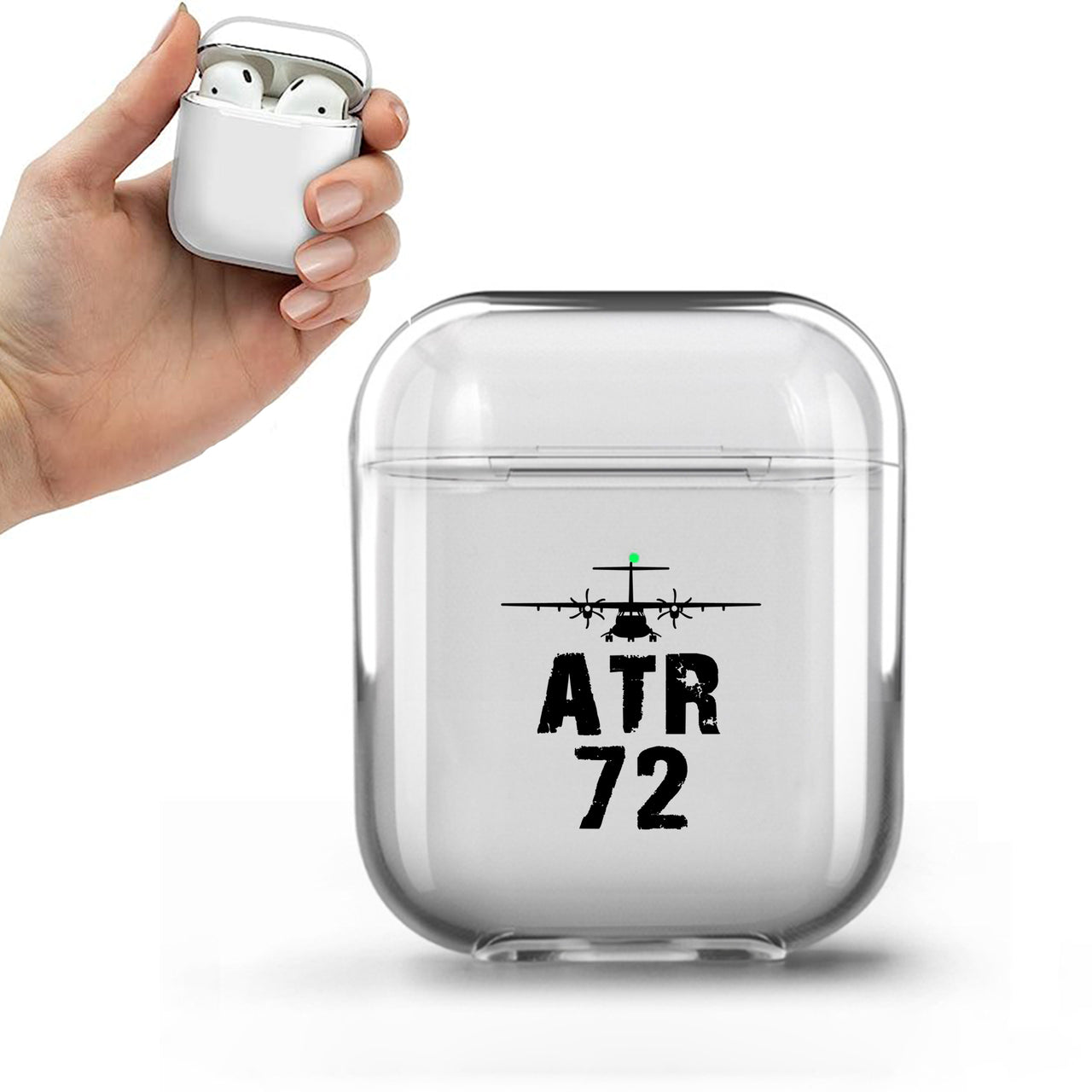 ATR-72 & Plane Designed Transparent Earphone AirPods Cases