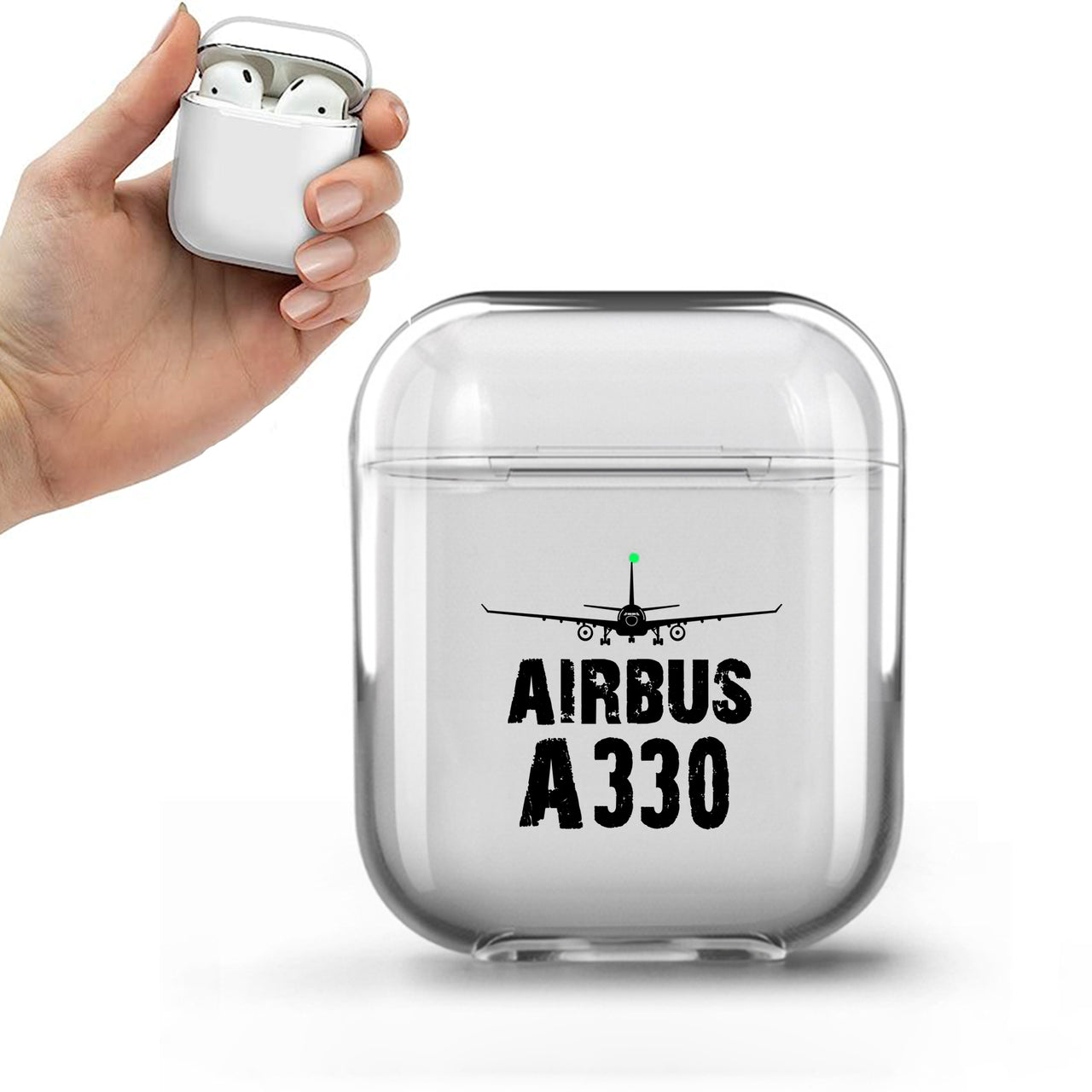 Airbus A330 & Plane Designed Transparent Earphone AirPods Cases