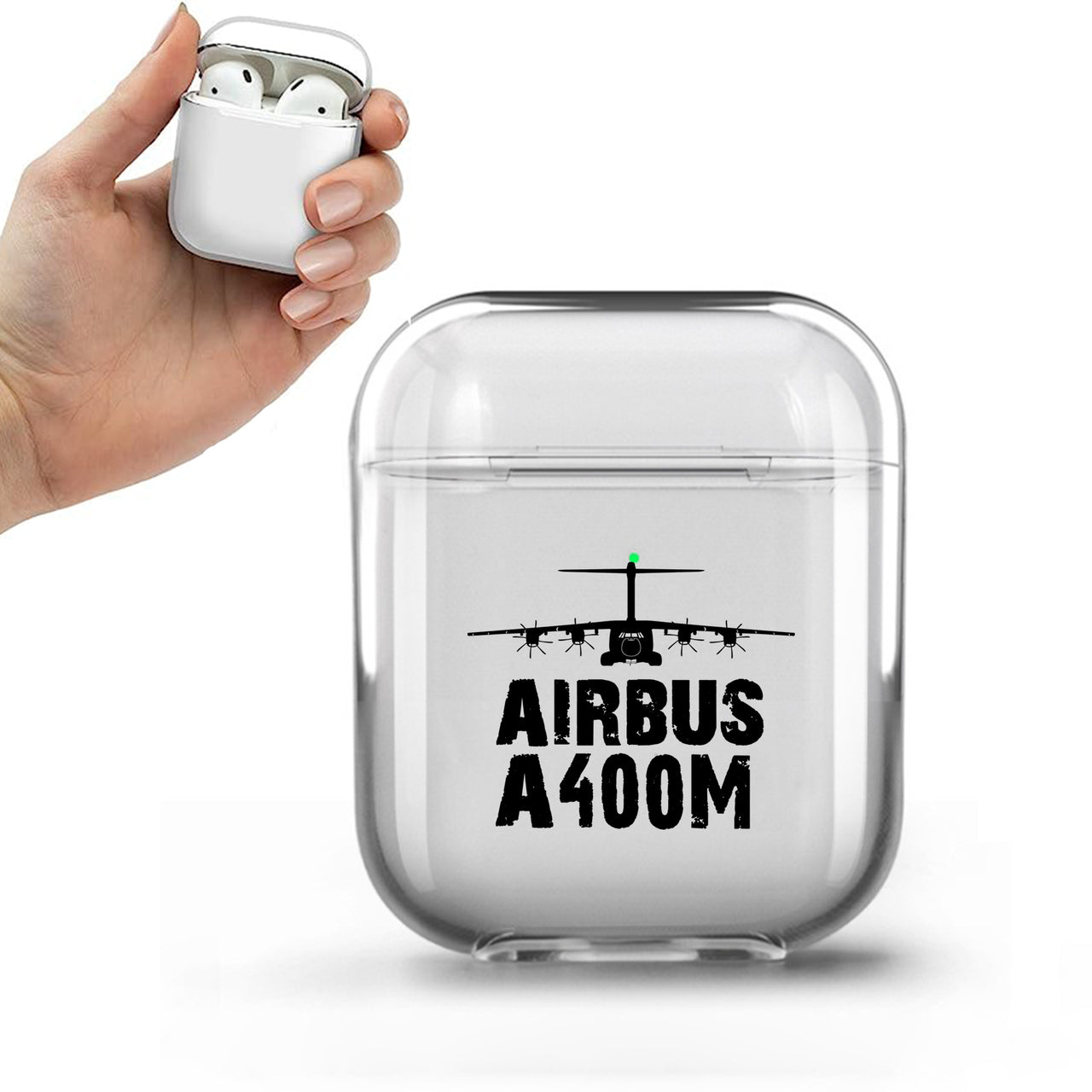 Airbus A400M & Plane Designed Transparent Earphone AirPods Cases