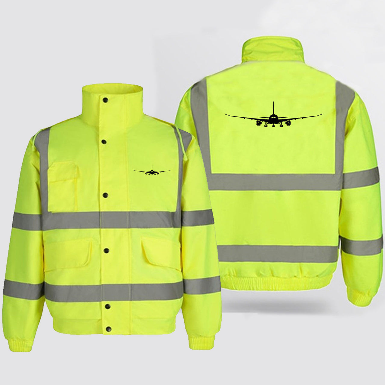 Boeing 787 Silhouette Designed Reflective Winter Jackets