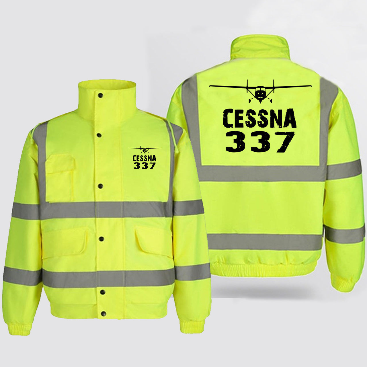 Cessna 337 & Plane Designed Reflective Winter Jackets