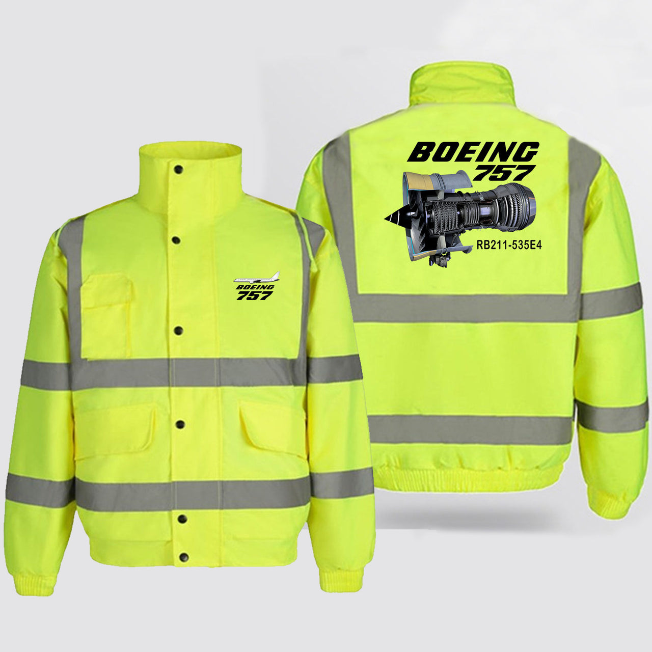 Boeing 757 & Rolls Royce Engine (RB211) Designed Reflective Winter Jackets