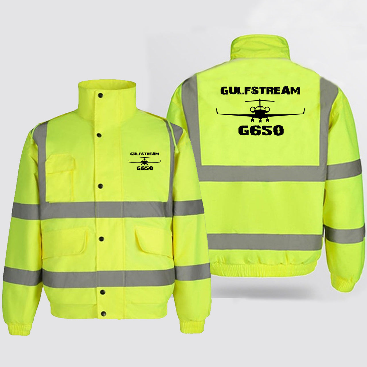 Gulfstream G650 & Plane Designed Reflective Winter Jackets