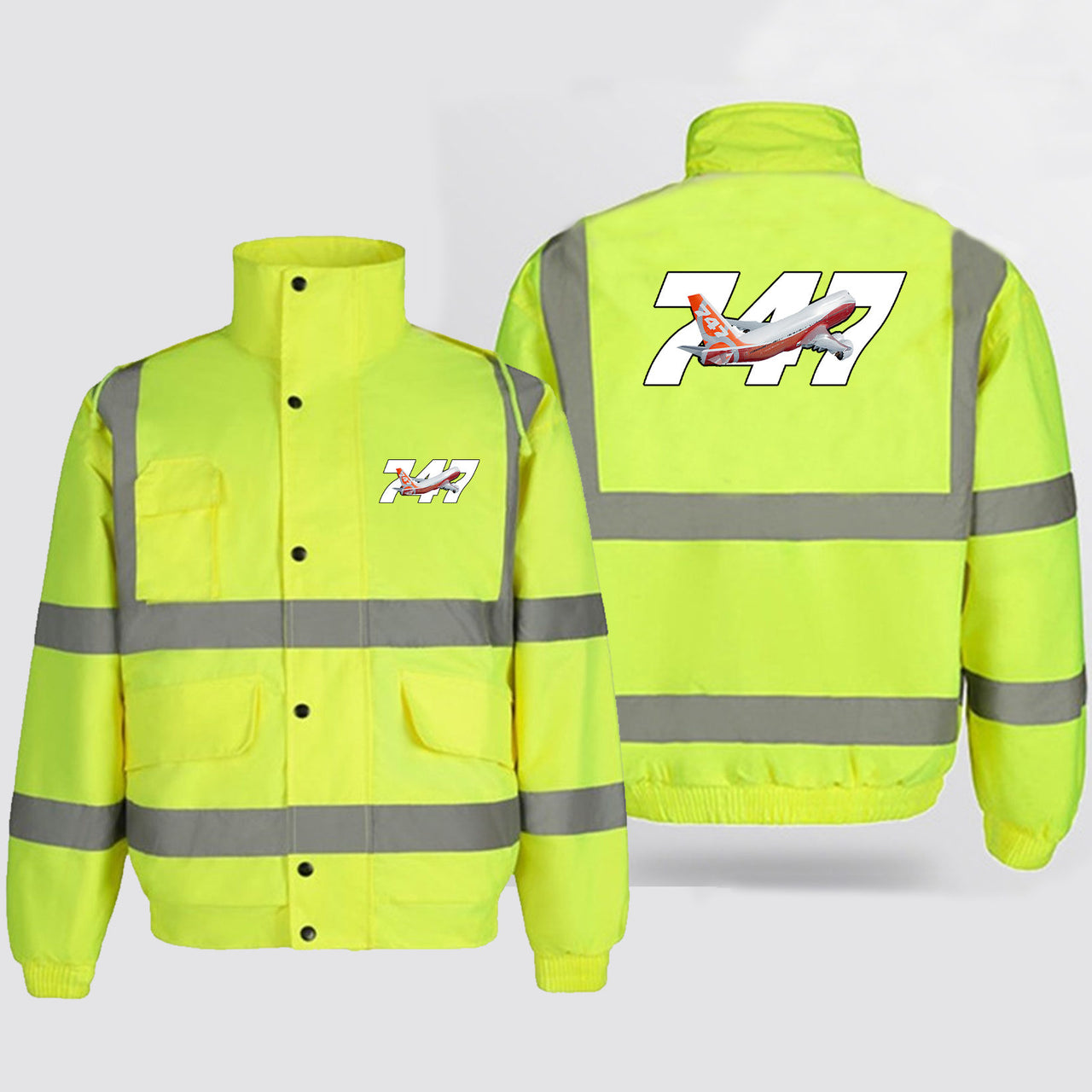 Super Boeing 747 Intercontinental Designed Reflective Winter Jackets