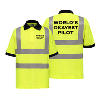 Thumbnail for World's Okayest Pilot Designed Reflective Polo T-Shirts